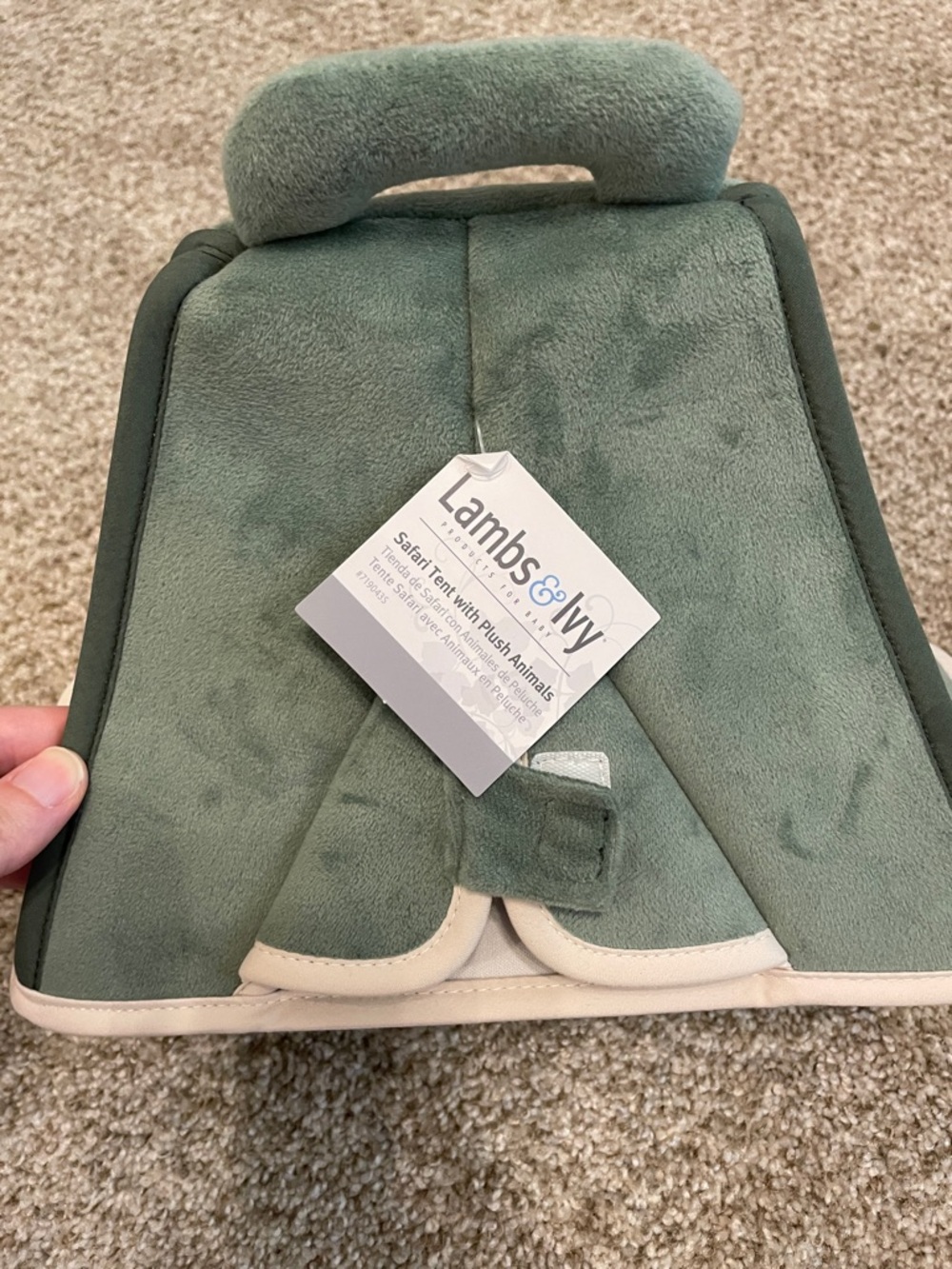 NWT Lambs & Ivy Plush Safari Tent in Sage Green